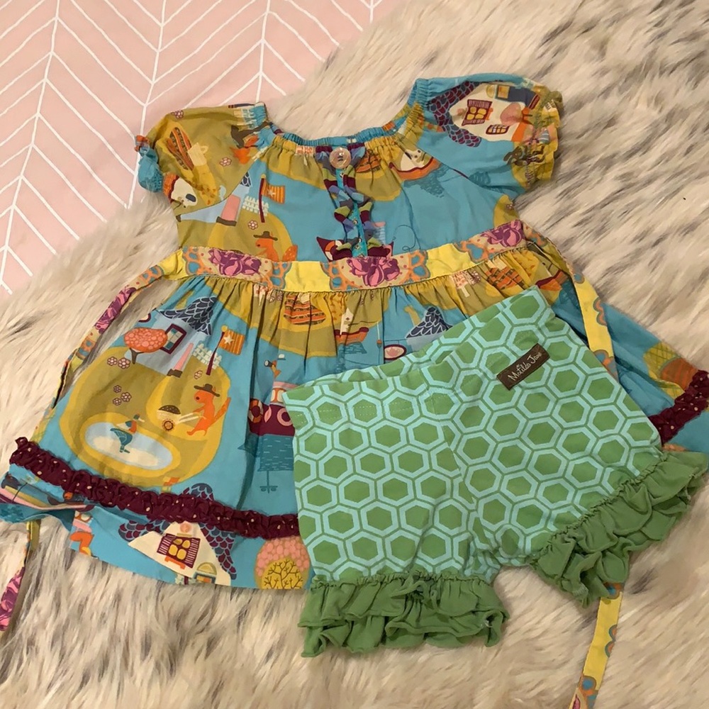Matilda Jane top and shorties, size 2